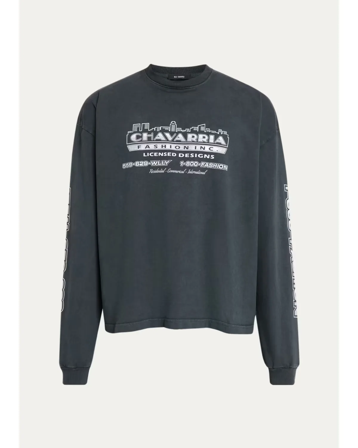 Chavarria Fashion Inc. Cotton Long-Sleeve T-Shirt by Willy Chavarria