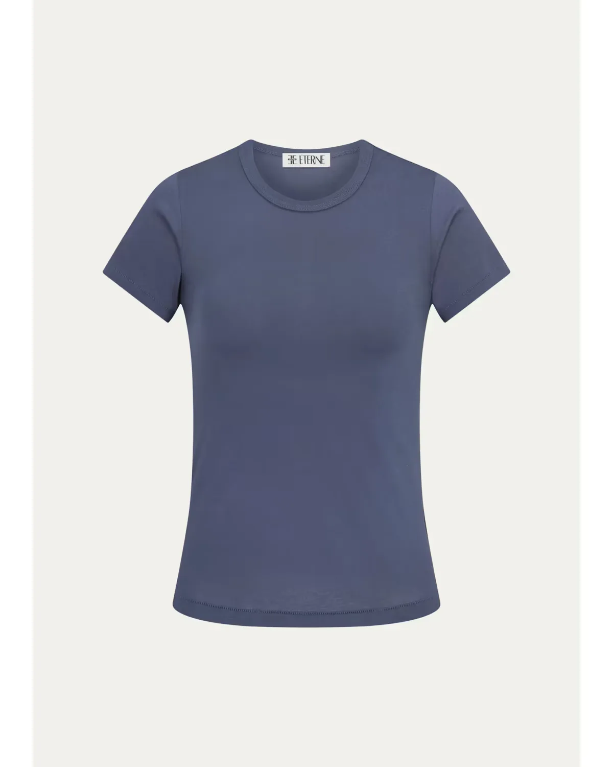 Fitted Crewneck Short-Sleeve T-Shirt by Eterne
