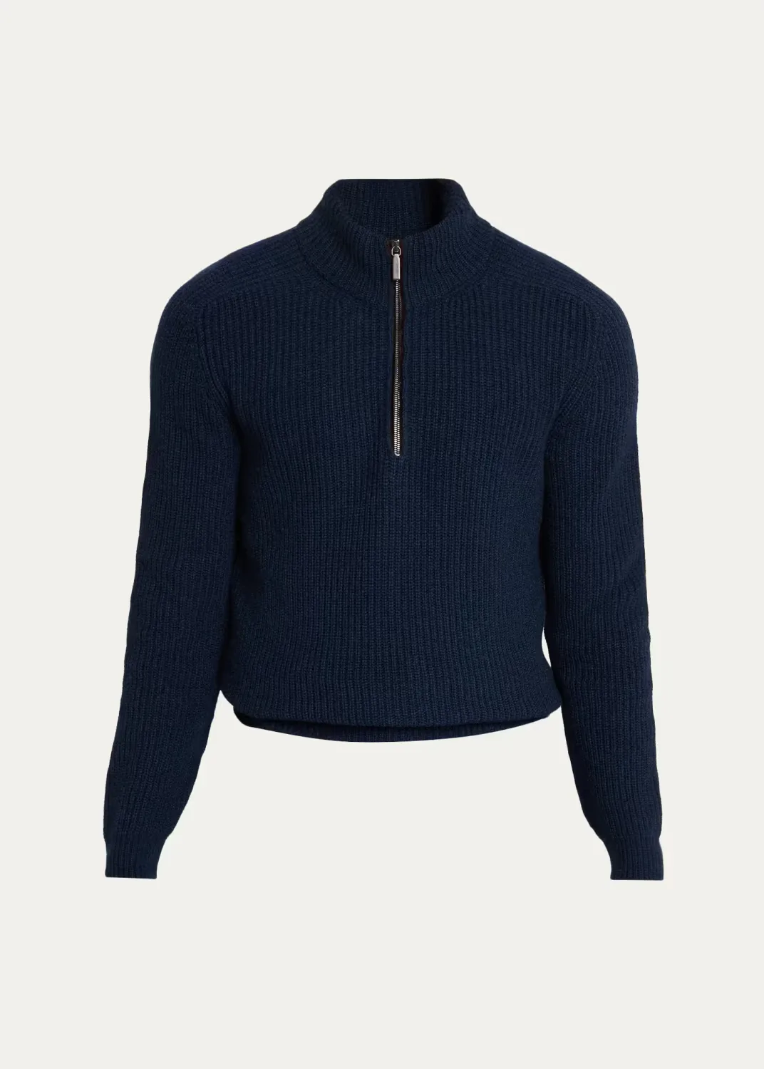Cashmere Melange Half-Zip Sweater