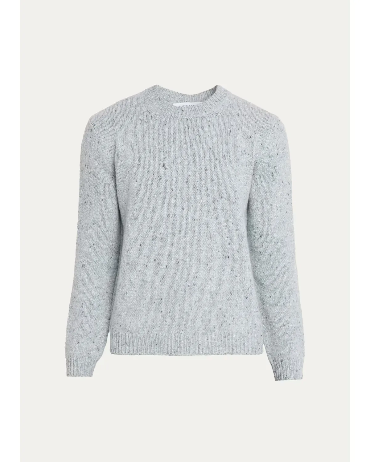 Melange Wool & Cashmere Crewneck Sweater by Iris Von Arnim