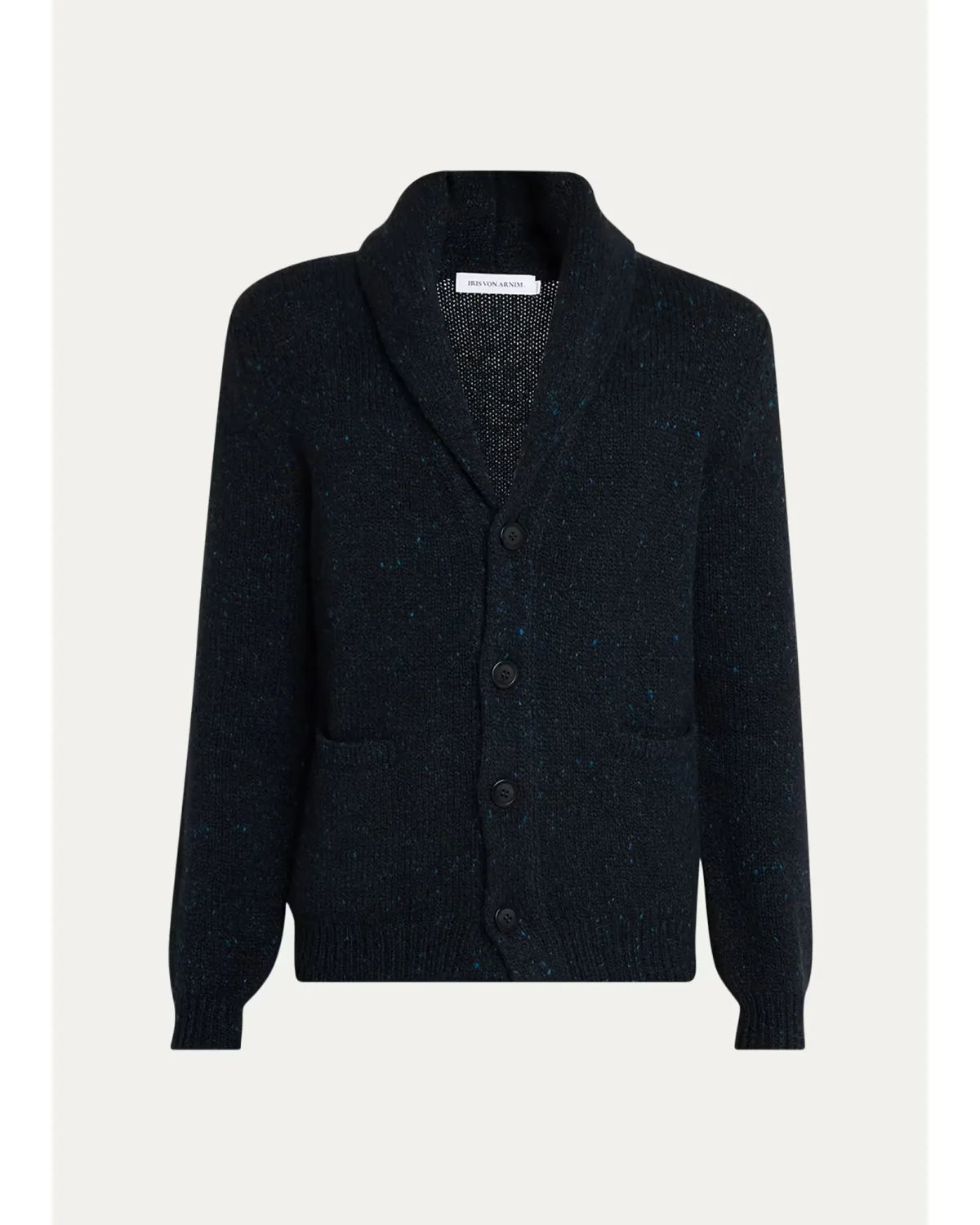 Melange Knit Wool & Cashmere Cardigan by Iris Von Arnim