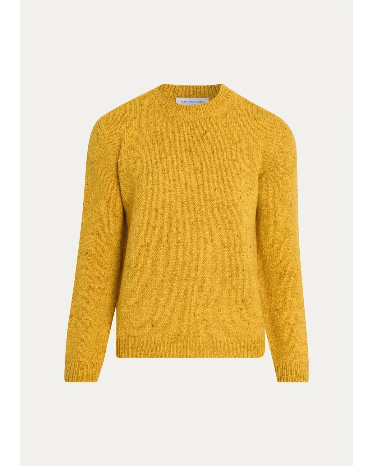 Melange Wool & Cashmere Crewneck Sweater