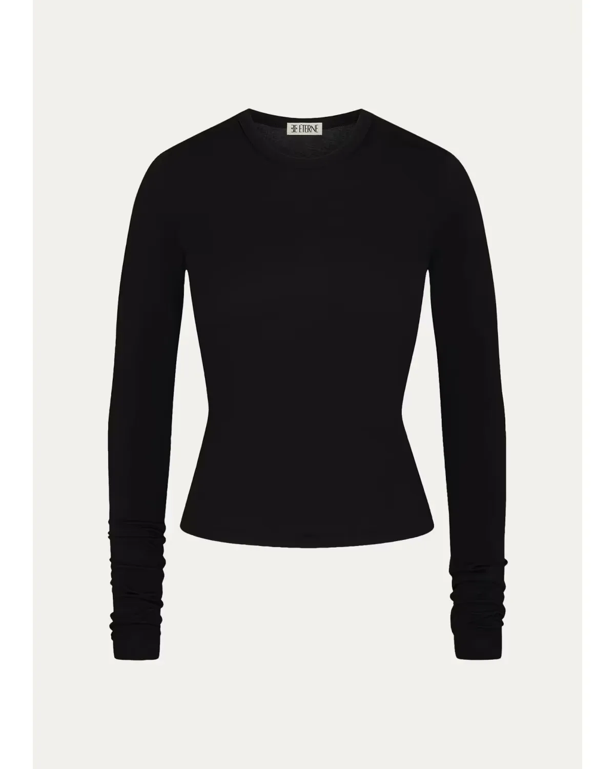 Fitted Crewneck Long-Sleeve T-Shirt by Eterne