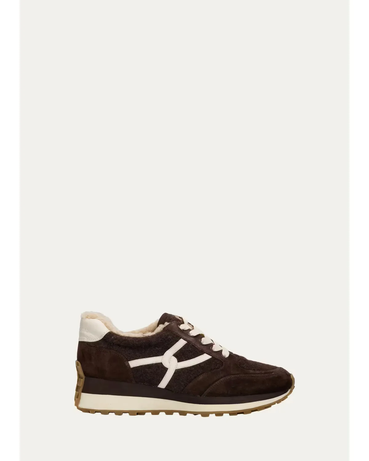 Valentina Suede Shearling Retro Sneakers by Veronica Beard