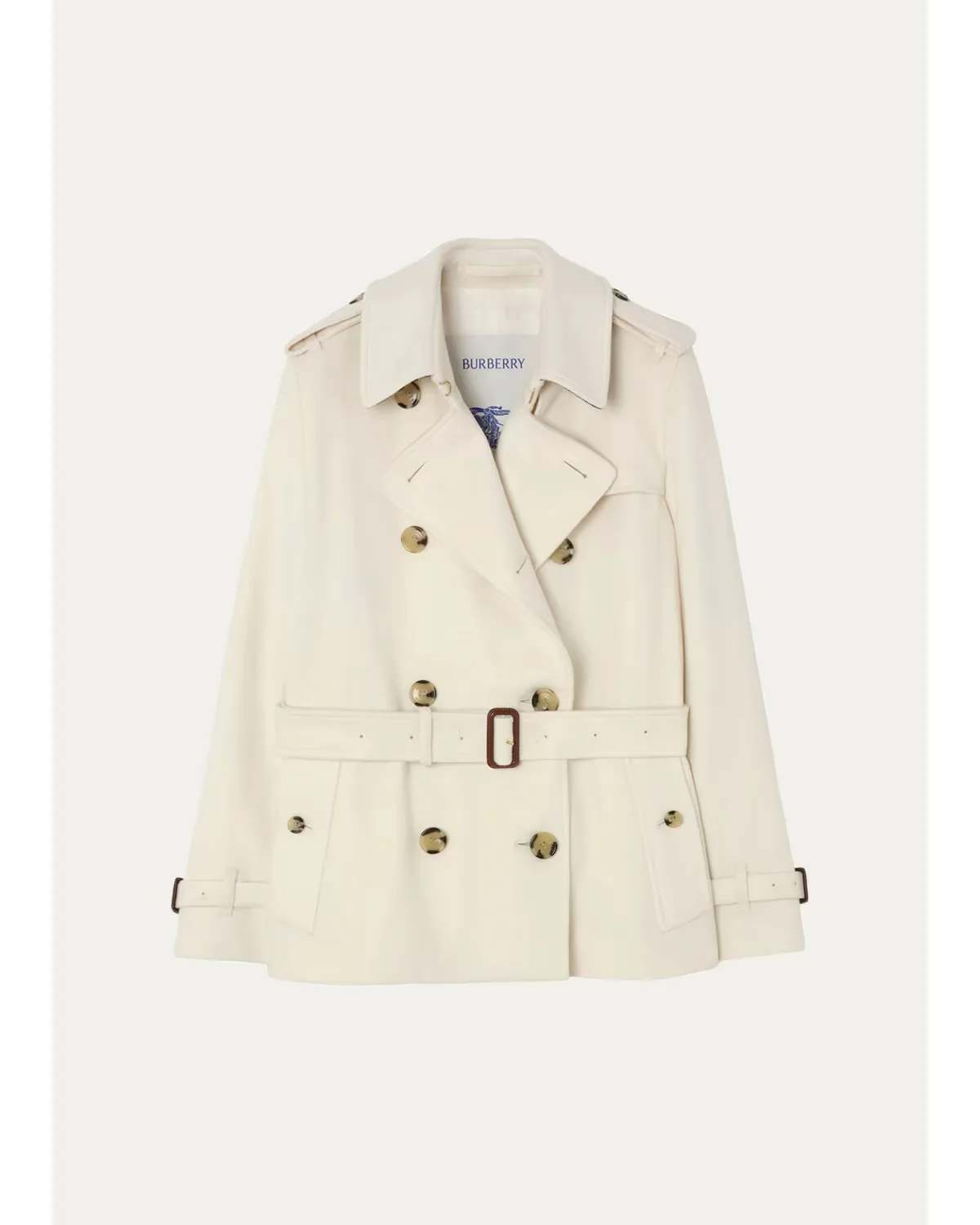 Kensington Belted Cashmere Short Trench Jacket by Burberry