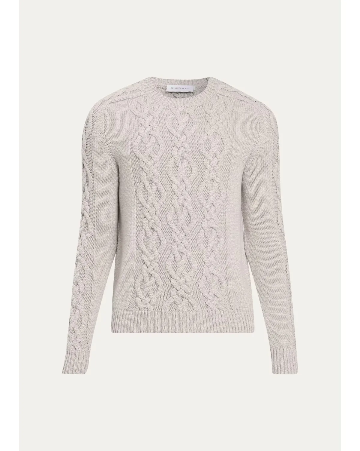 Cashmere Cable Crewneck Sweater by Iris Von Arnim