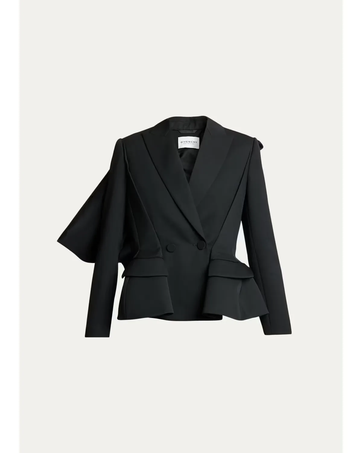 Slashed Bow Peplum Blazer Jacket by GIVENCHY
