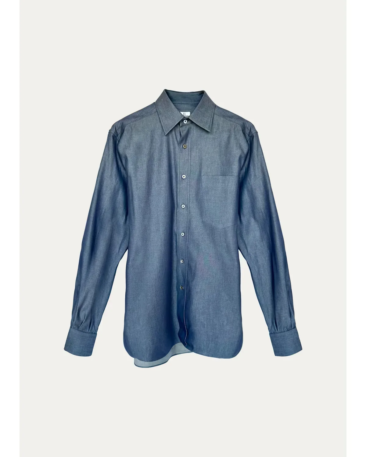 Cotton Poplin New Work Button-Down Shirt - DENIM by Sebline