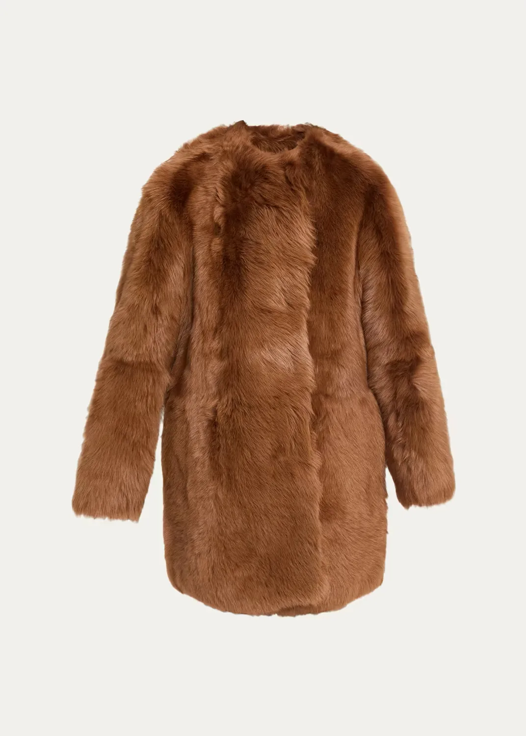 Silky Lamb Shearling Short Coat