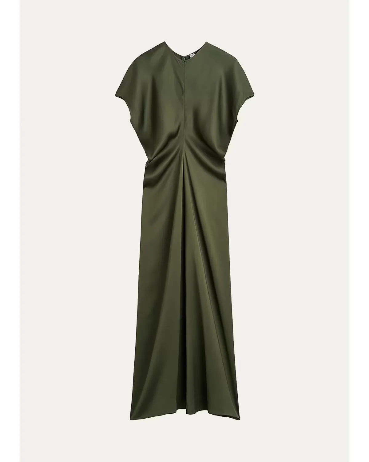 Satin Slouch Waist Dress by Totême