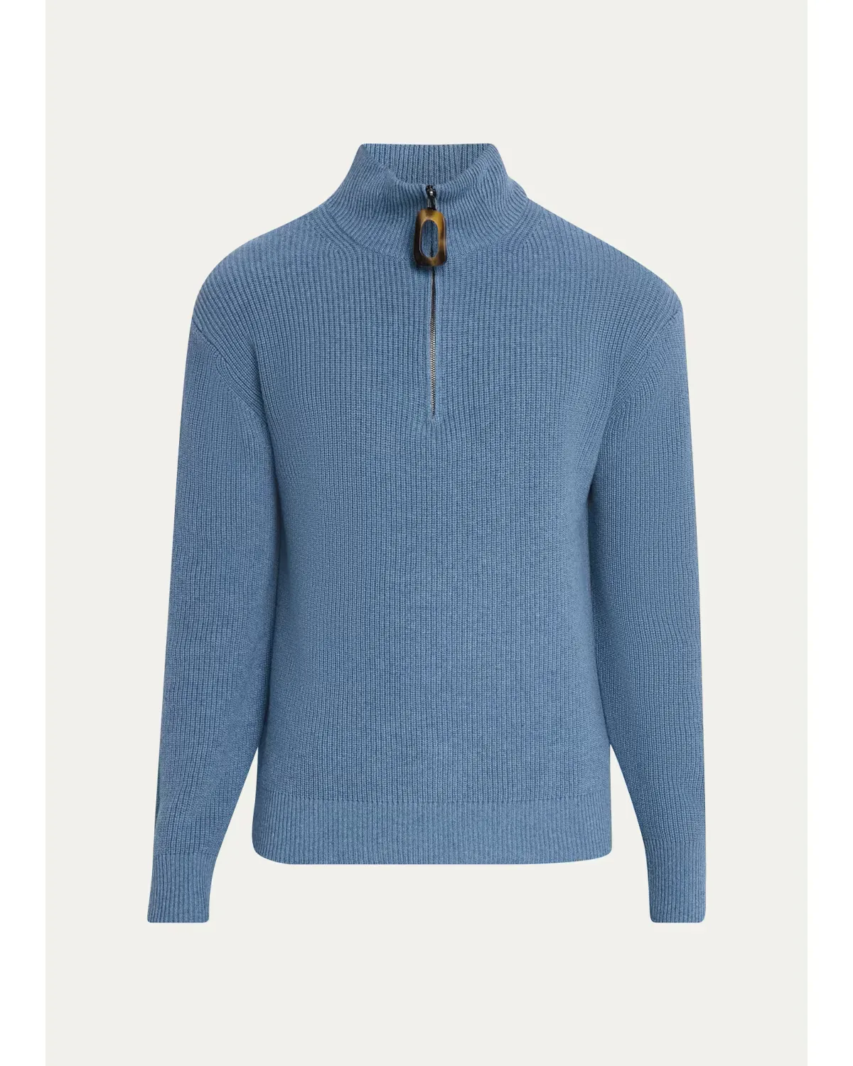 Wool and Cotton Rib Half-Zip Sweater by JW Anderson