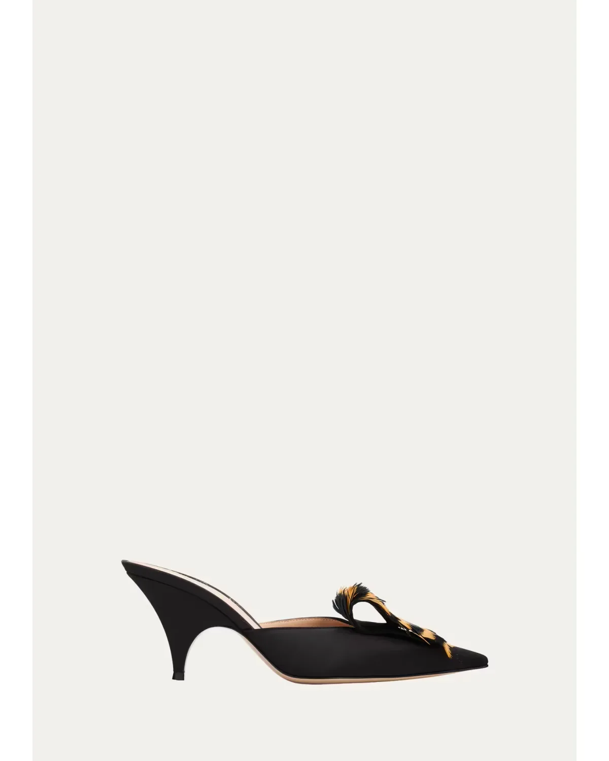70mm Feathered Crepe Satin Pumps by Gianvito Rossi
