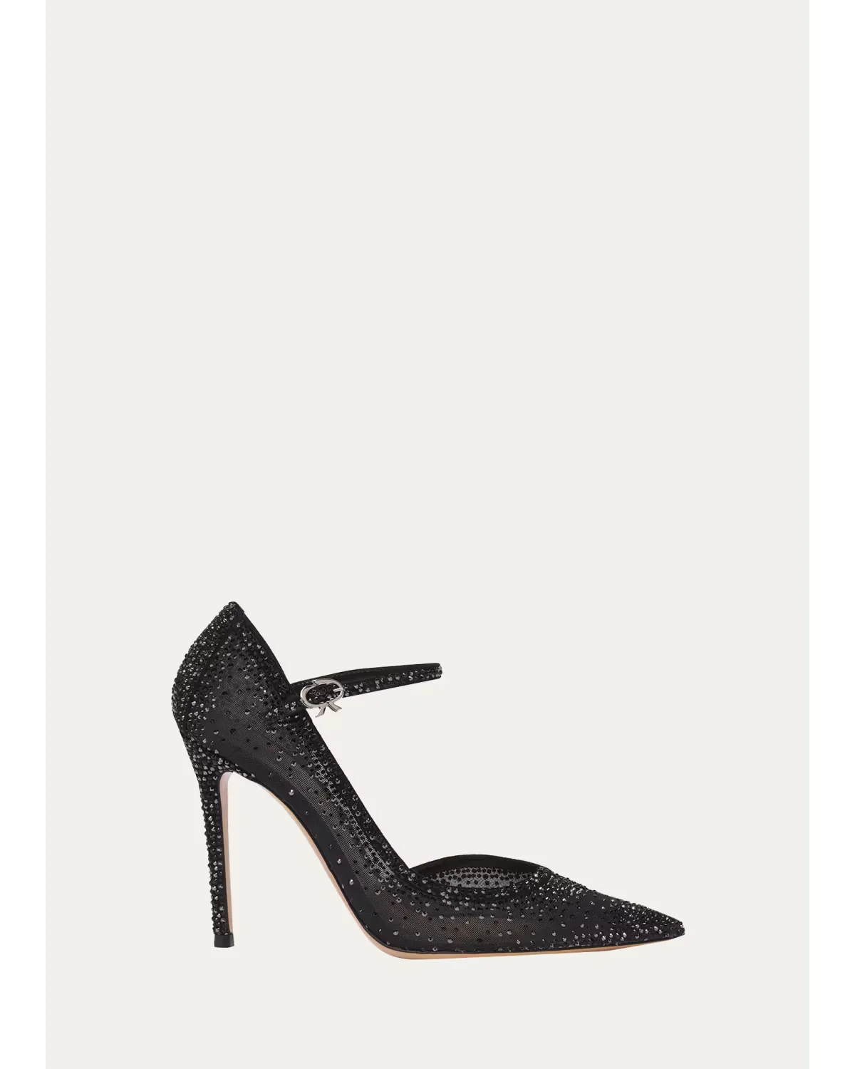 95mm Embellished Organza D'orsay Pumps by Gianvito Rossi