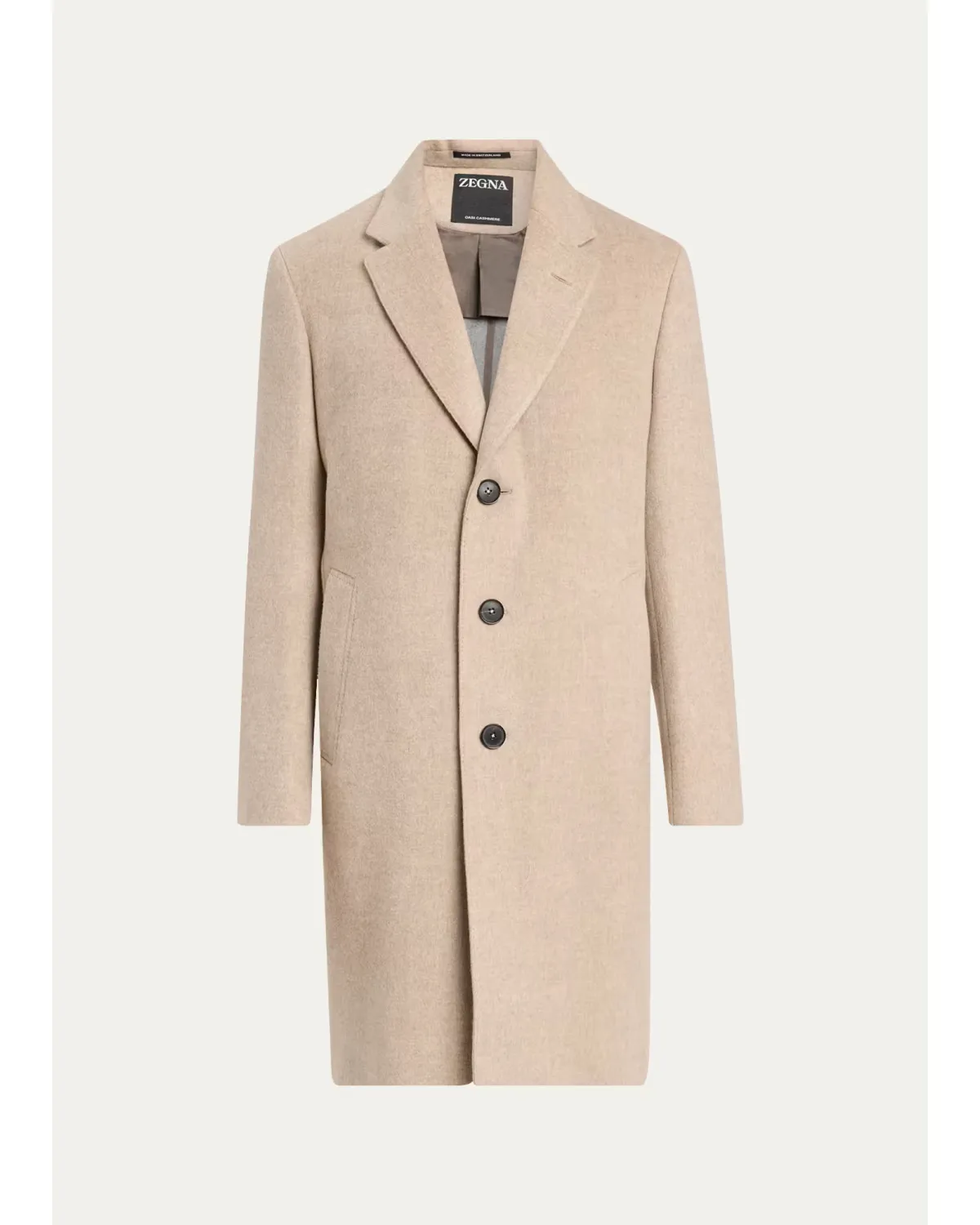 Cashmere Single-Breasted Overcoat by ZEGNA