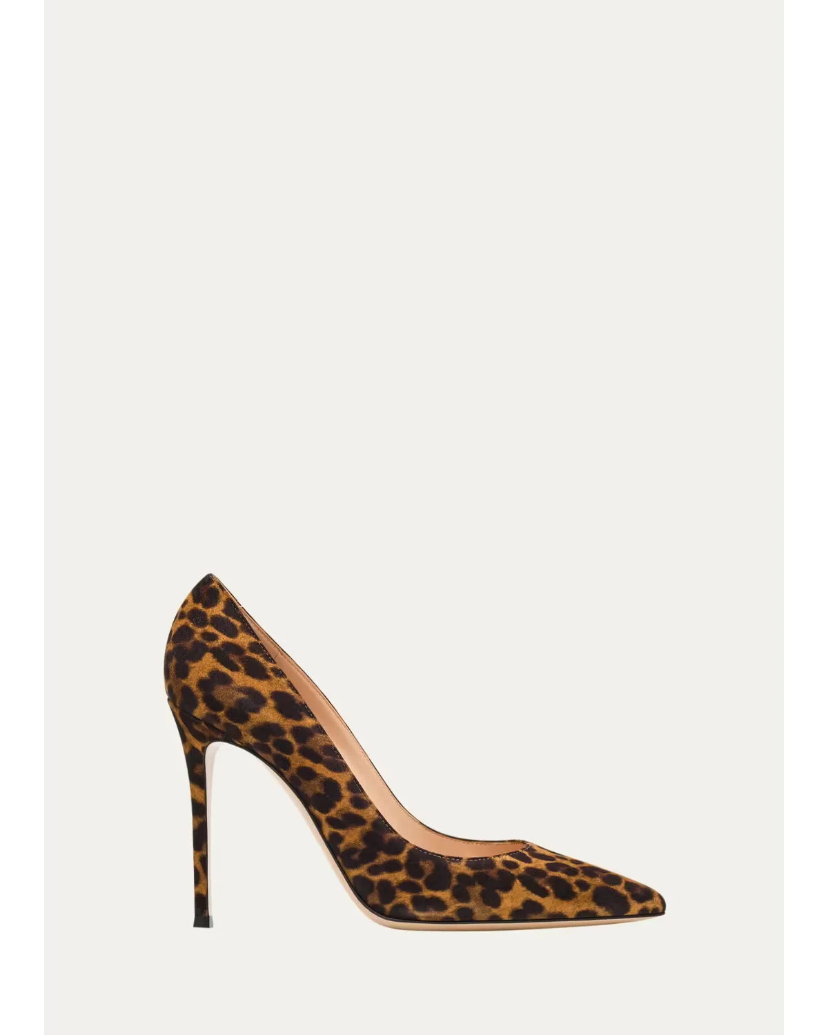 Leopard-Print Suede Stiletto Pumps by Gianvito Rossi