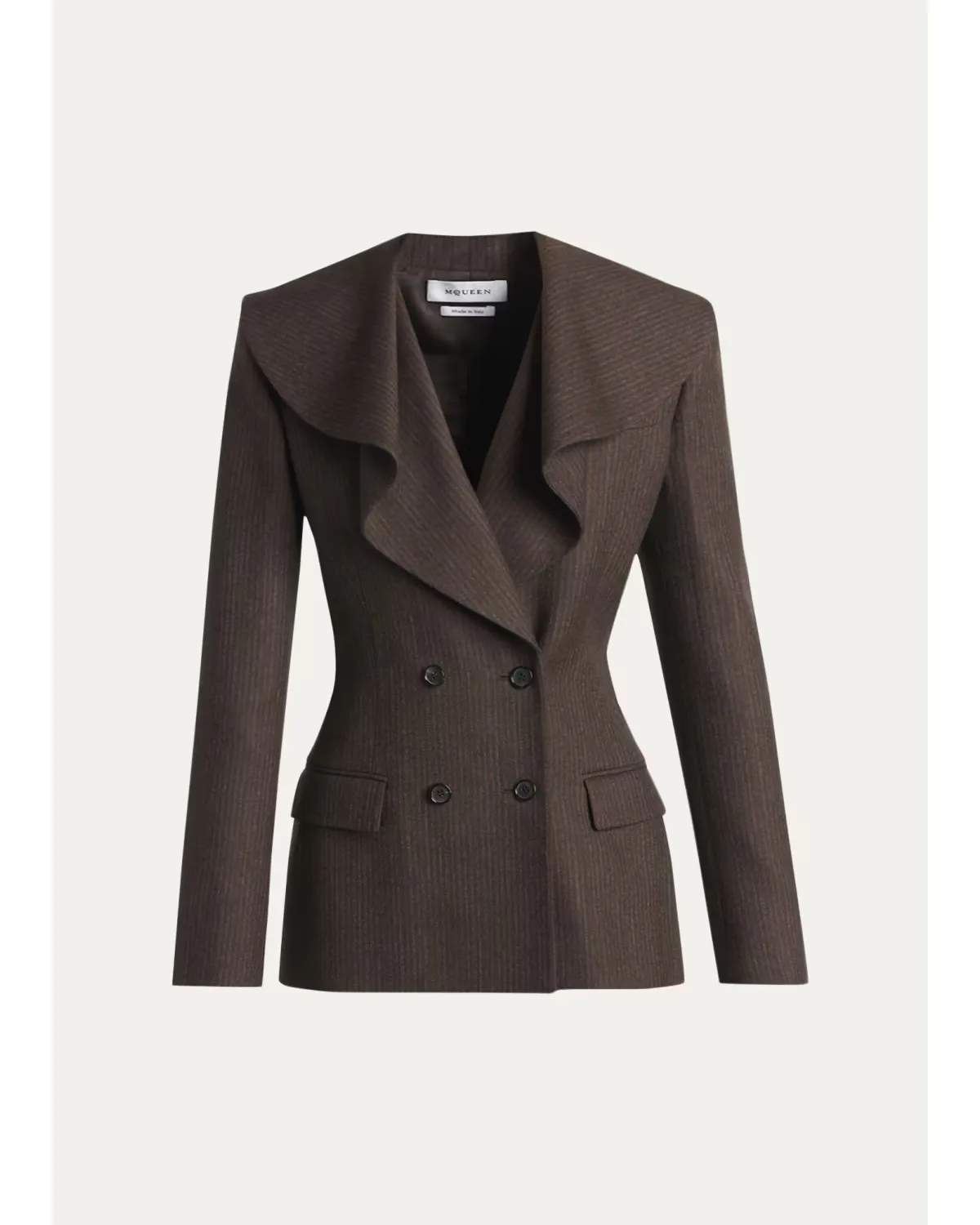 Striped Double-Breasted Wool Blazer by McQueen