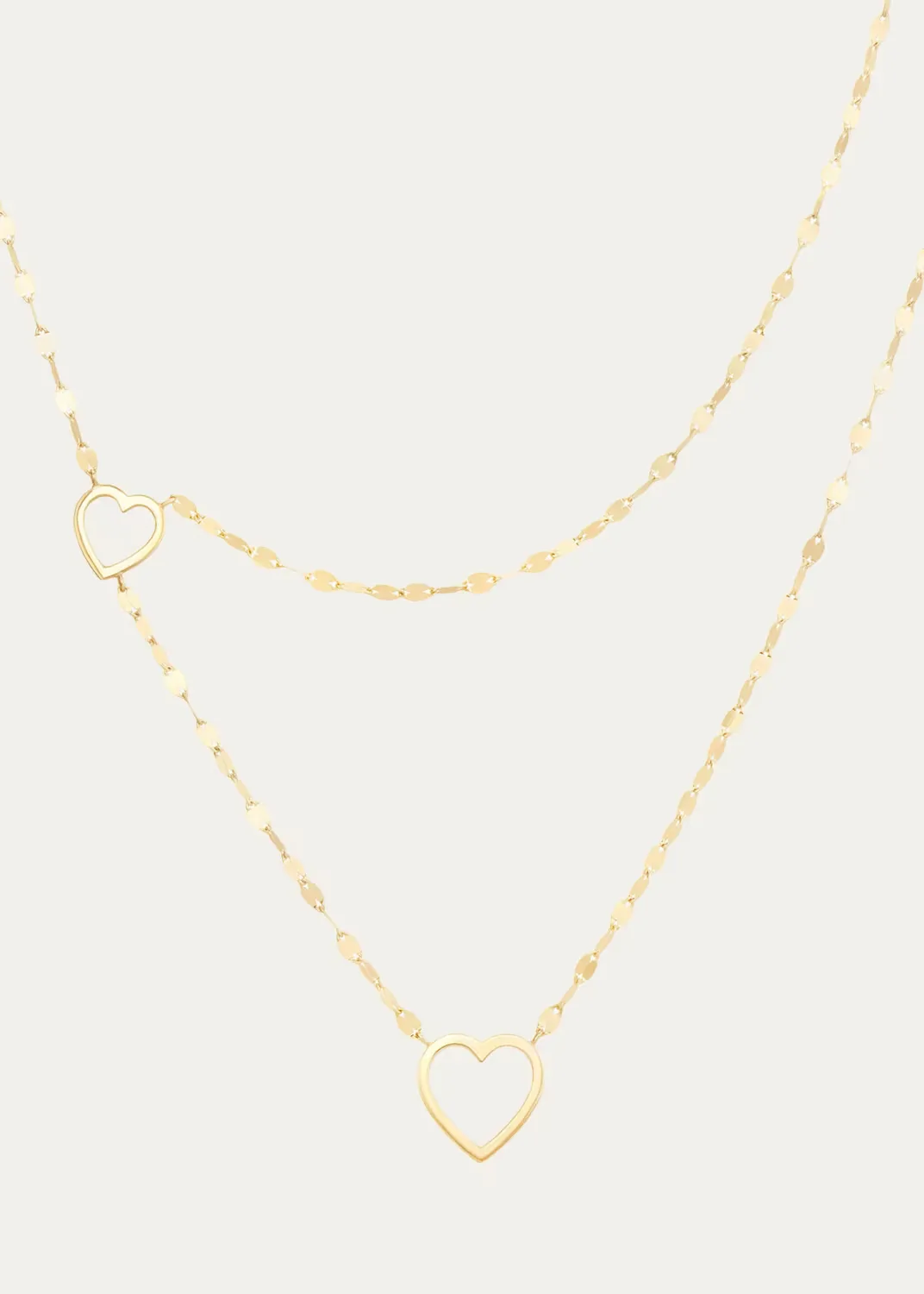 14K Double-Strand Heart Necklace by Lana