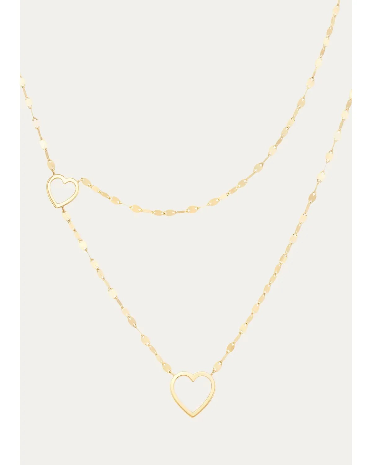 14K Double-Strand Heart Necklace by Lana