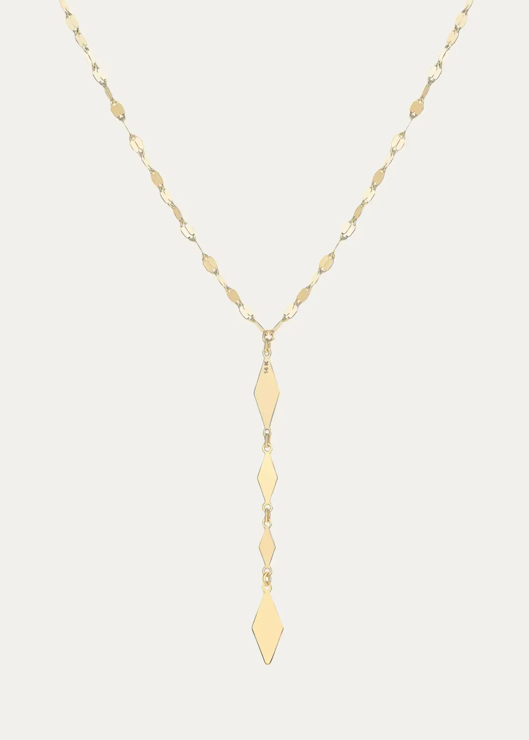 14K Geometric Chain Lariat Necklace by Lana