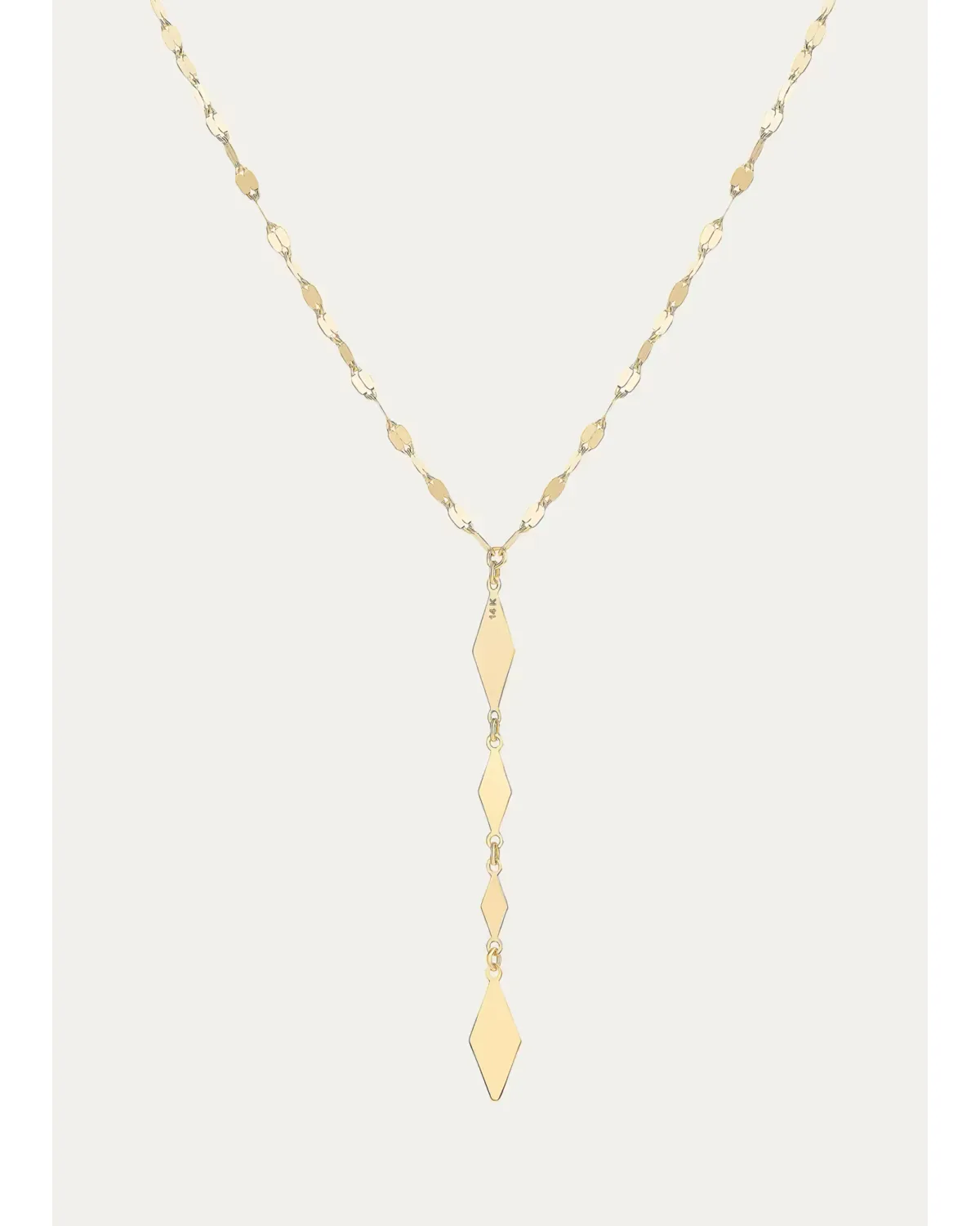 14K Geometric Chain Lariat Necklace by Lana