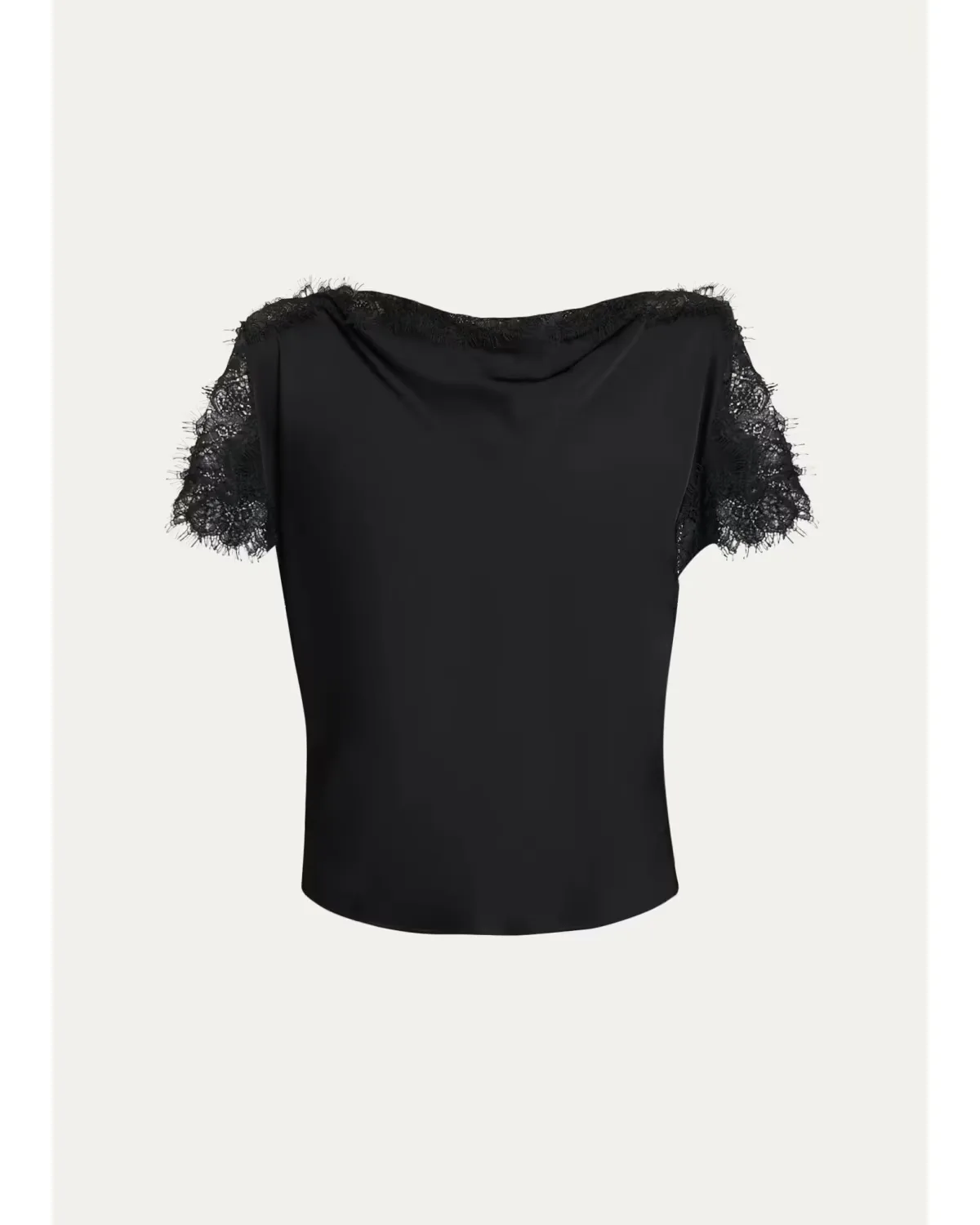 Luna Lace-Trim Satin Top by A.L.C.