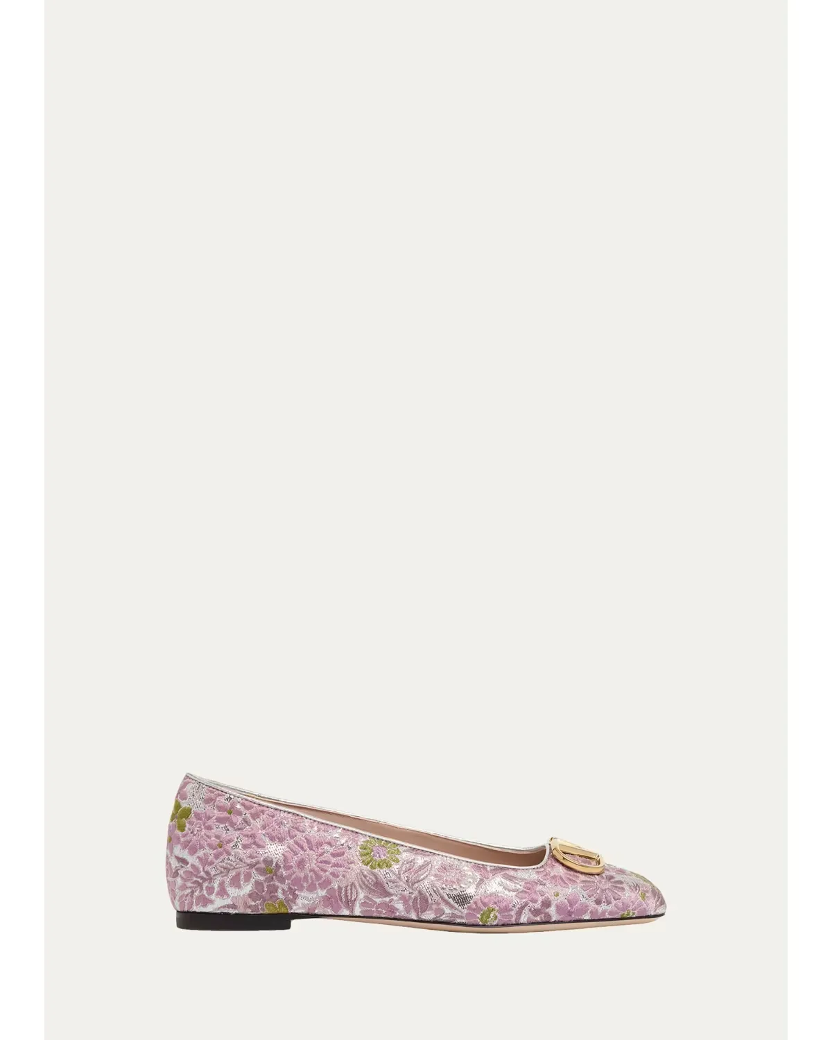 VLogo Floral Jacquard Ballerina Flats by Valentino Garavani