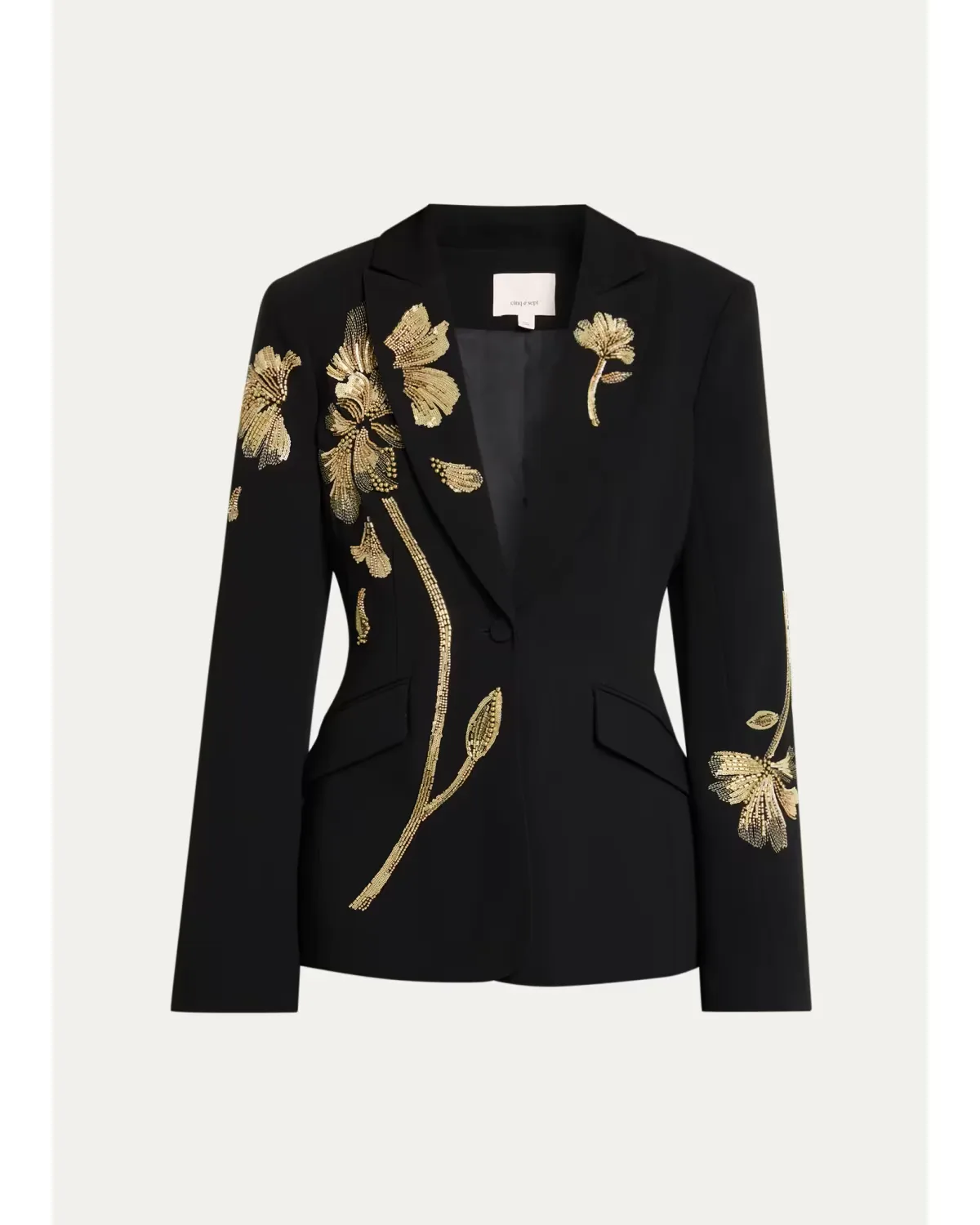 Gilded Peony Tailored Blazer by Cinq  Sept