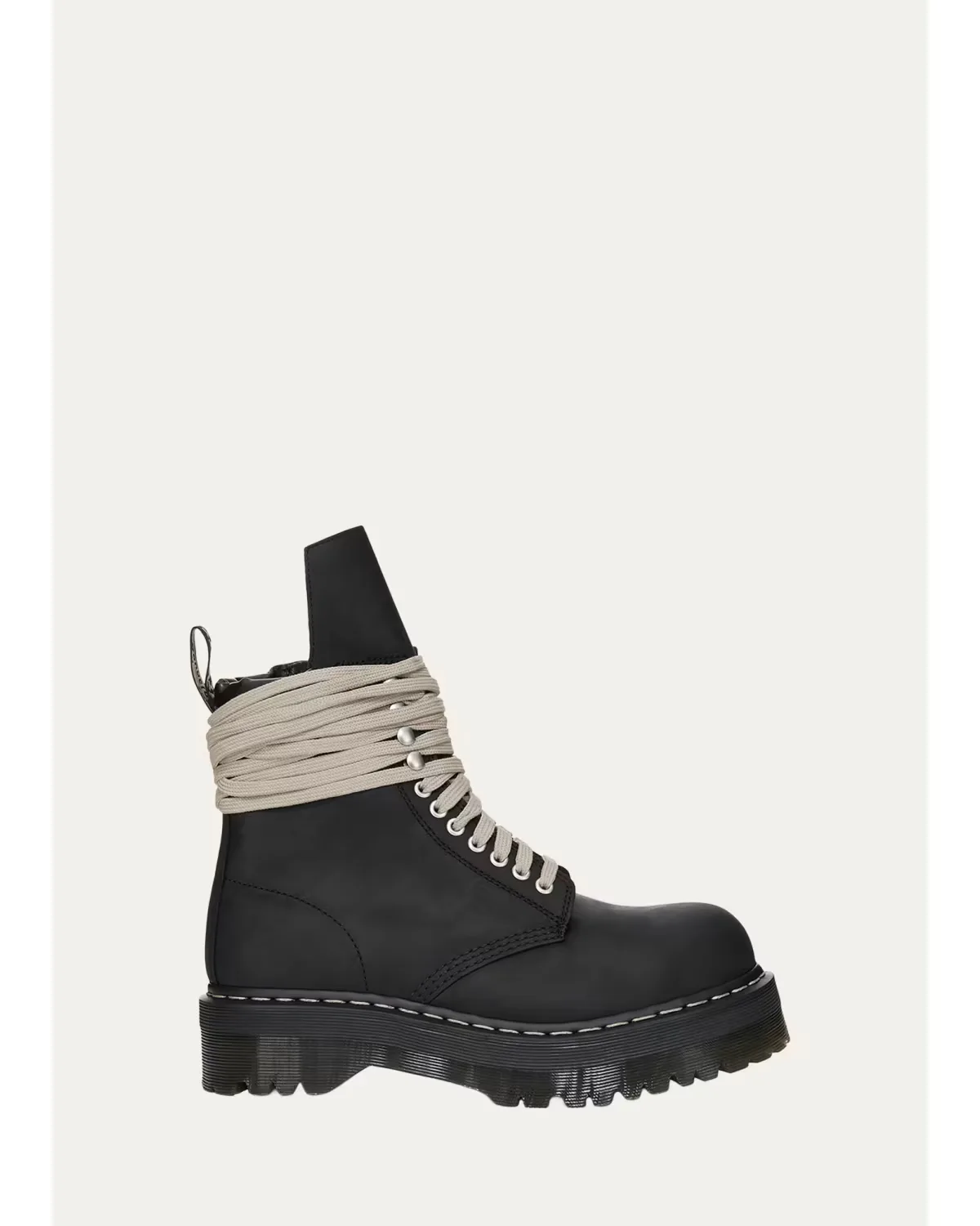Rick Owens x Dr. Martens FW26 Quad Sole Steel-Toe Nubuck Leather Boots by Rick Owens