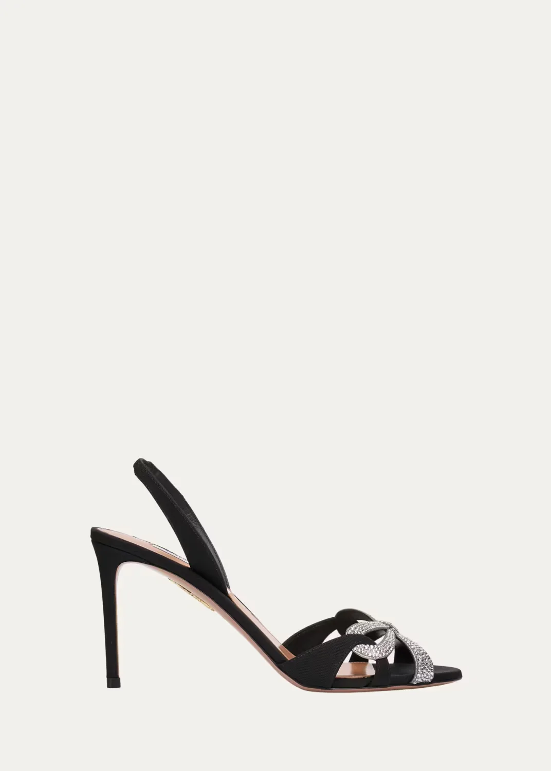 85mm Crystal Ribbon Kiss Slingback Sandals