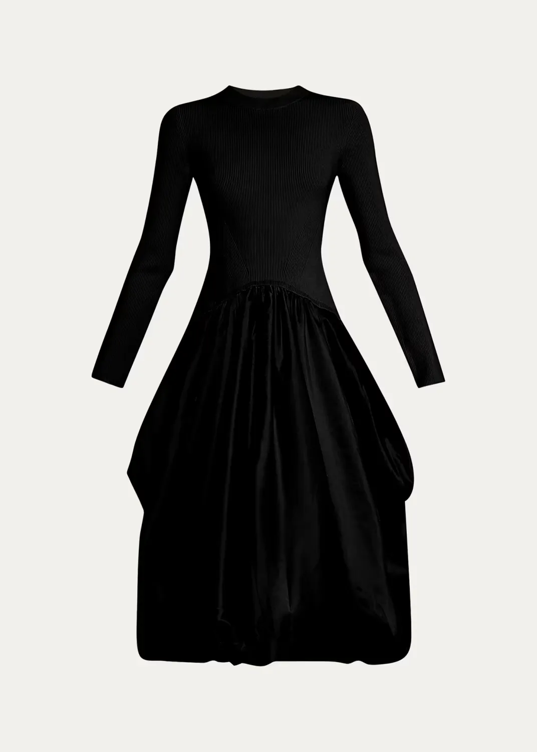 Kenlie Mixed Media Bubble Midi Dress