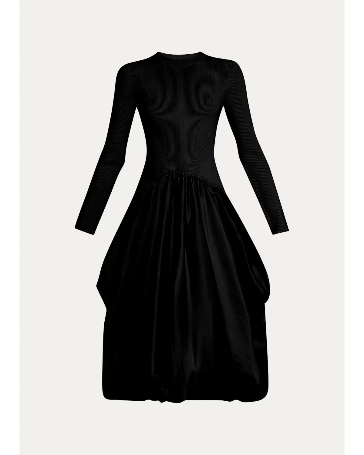 Kenlie Mixed Media Bubble Midi Dress by SIMKHAI