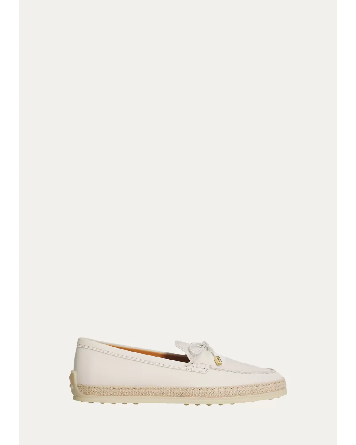 Leather and Raffia Loafers by Tod's