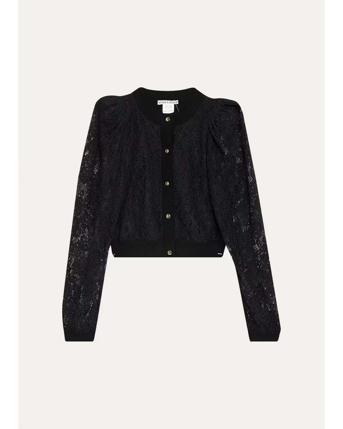 Kitty Lace Overlay Cardigan by Alice + Olivia
