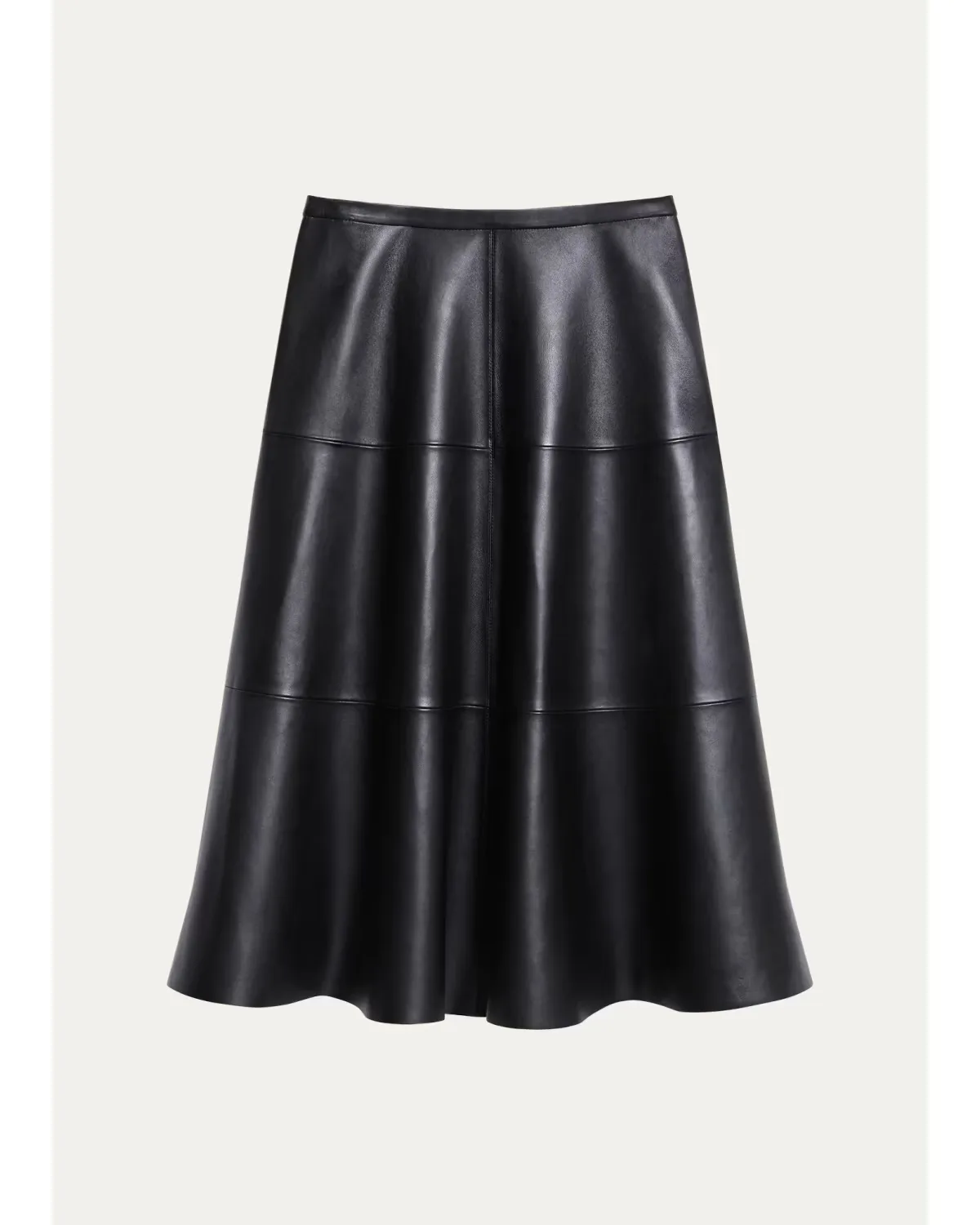 Leather Midi Circle Skirt by Theory