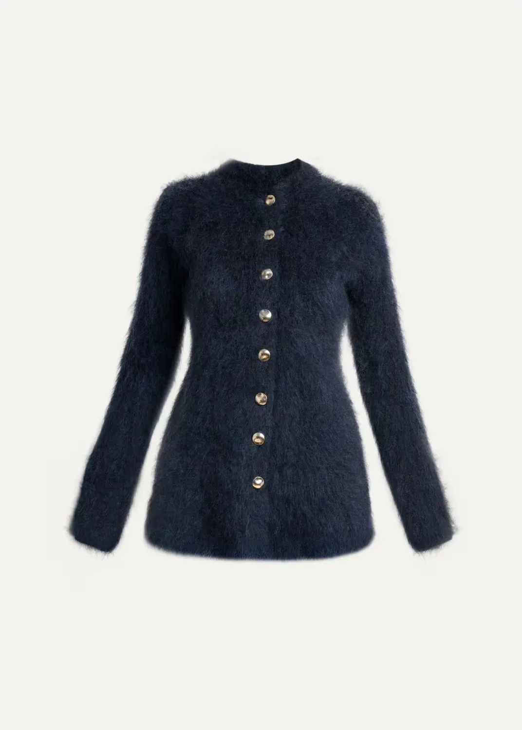 Aniza Fuzzy Mohair-Blend Cardigan
