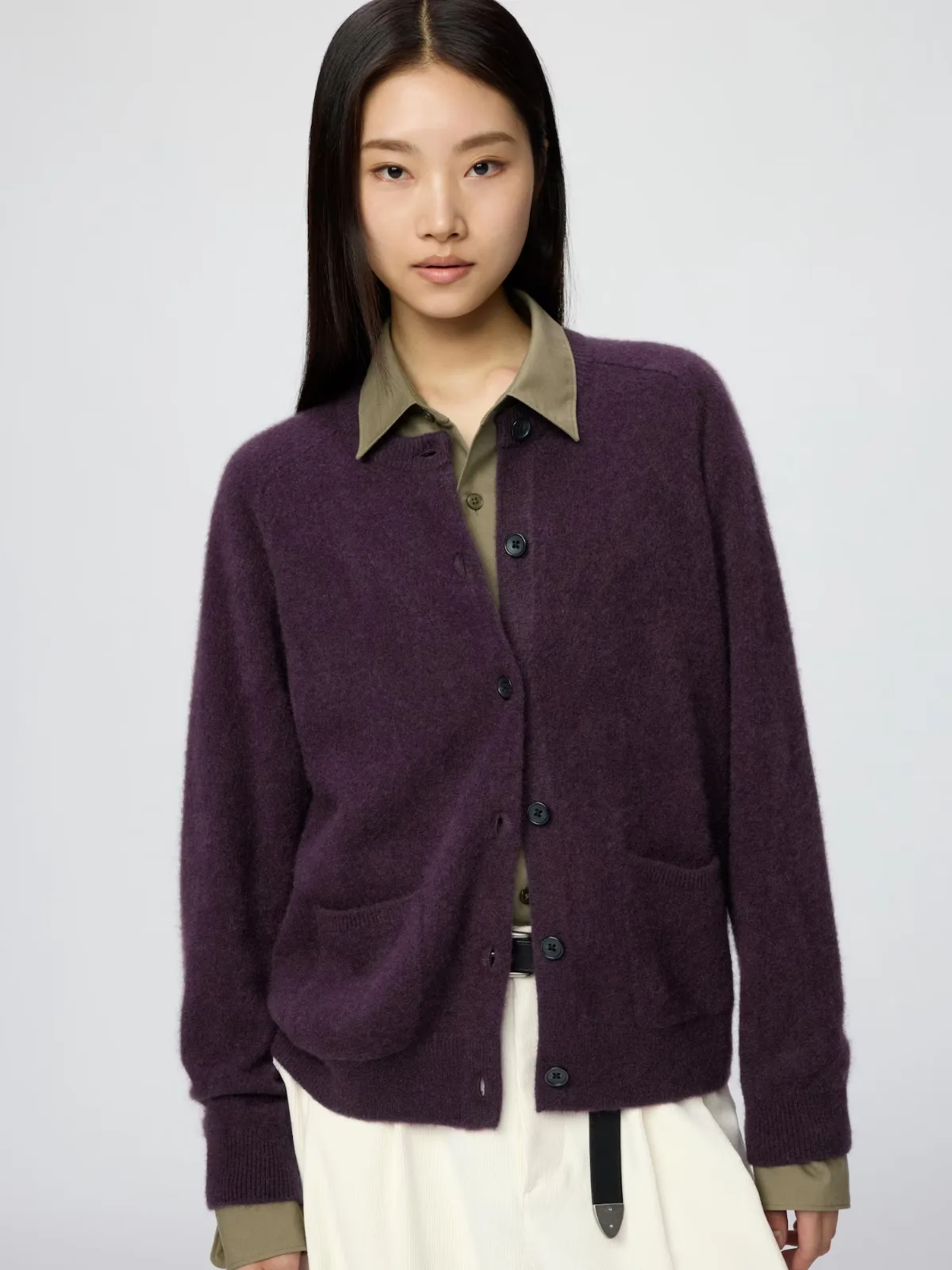 Fluffy Cashmere Relaxed Cardigan by Uniqlo