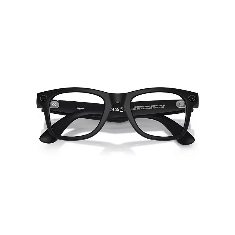 Meta Black Frame Clear Lenses AI Glasses by Ray-Ban