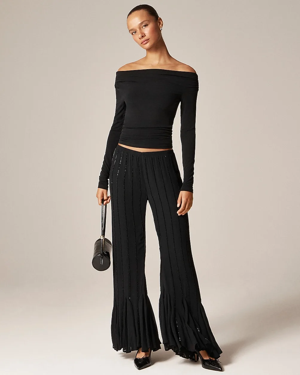 Collection Beaded Cosmo Pant with Flounce Hem by J.Crew