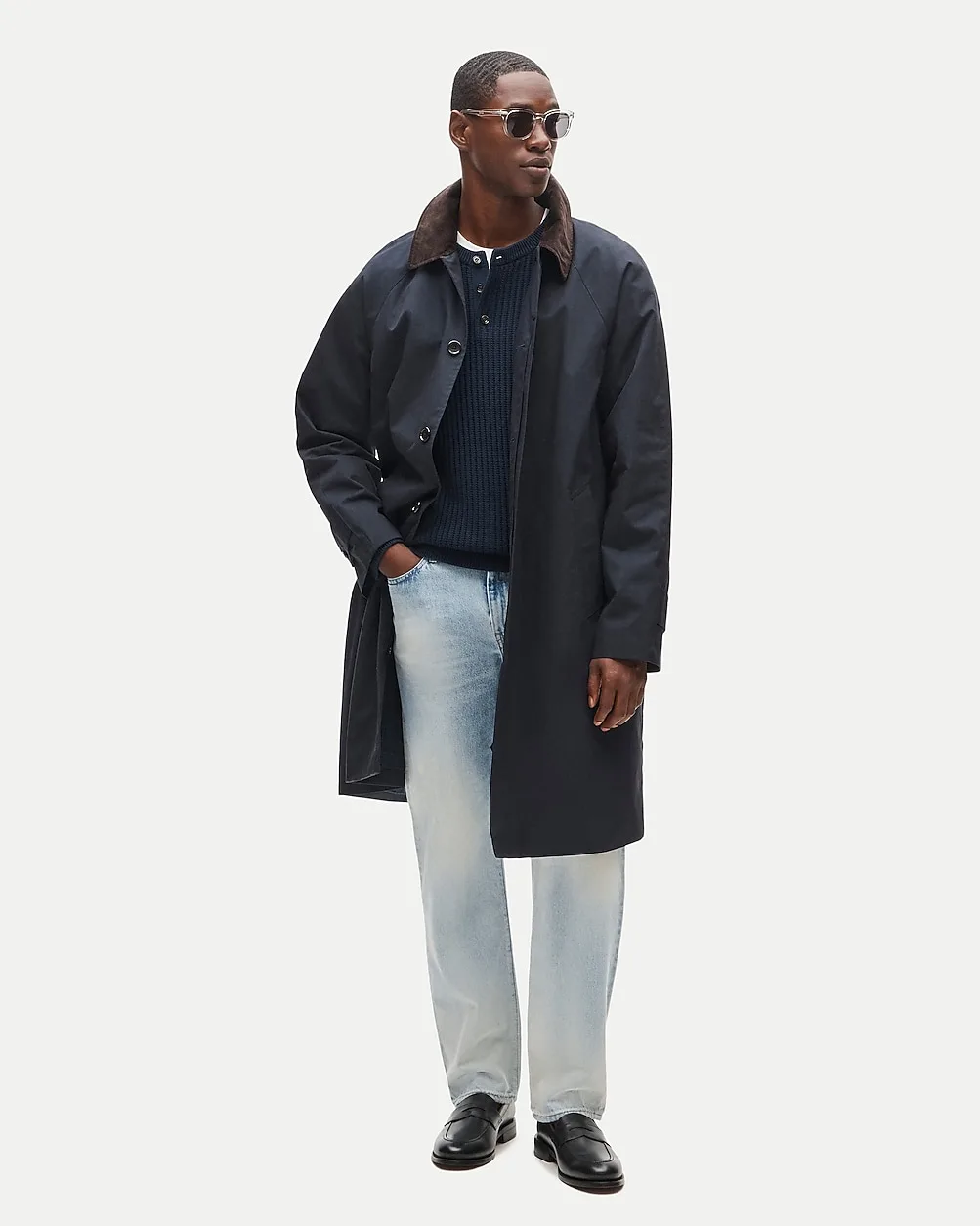Balmacaan Coat in Cotton Blend by J.Crew