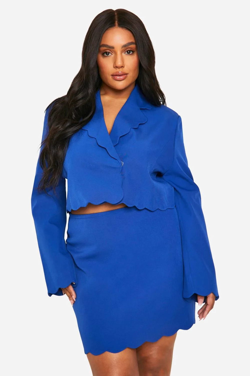 Scallop Mini Skirt by boohoo