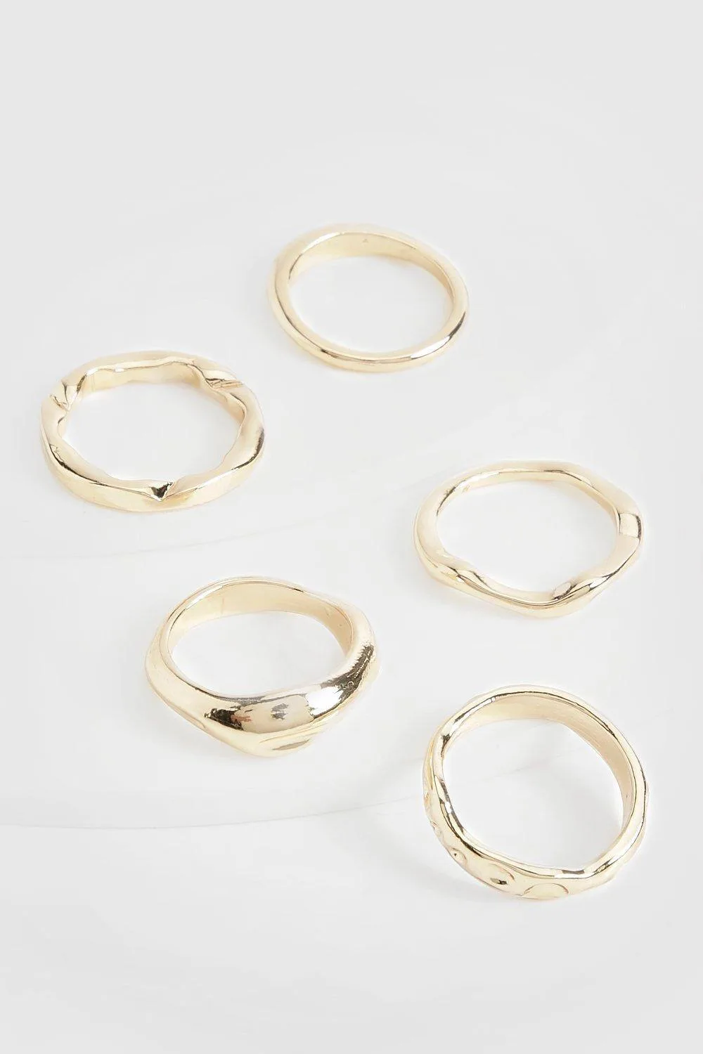 Wave 5 Pack Rings by boohoo
