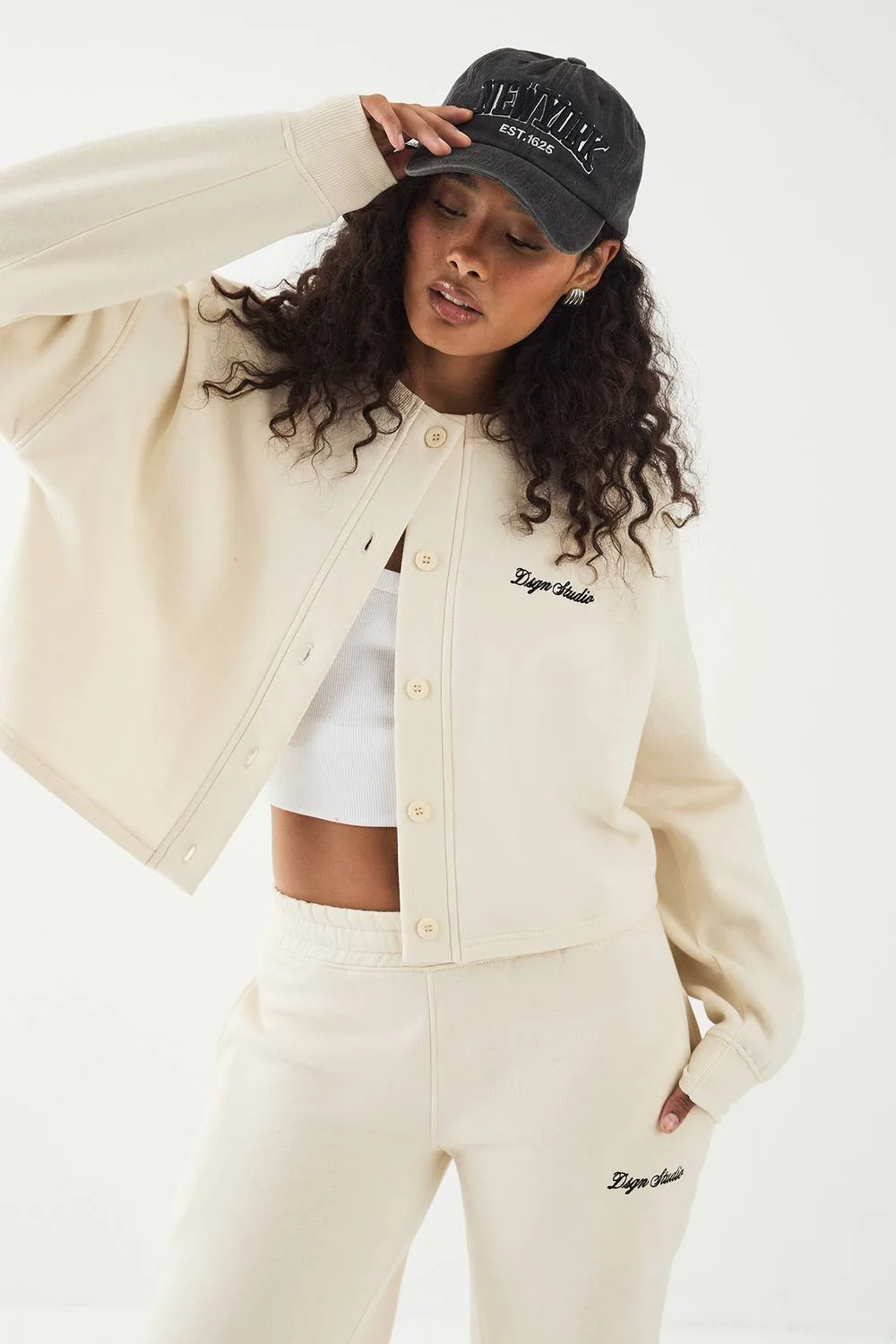Button Through Sweatshirt by DSGN Studio