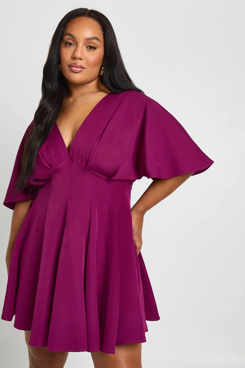 Pleated Skirt Skater Dress