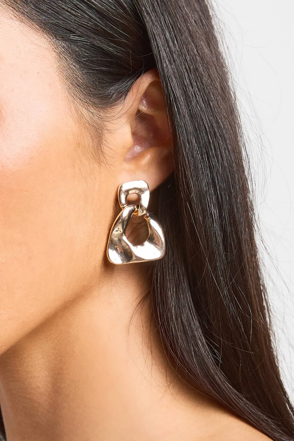 Abstract Door Knocker Earrings by boohoo