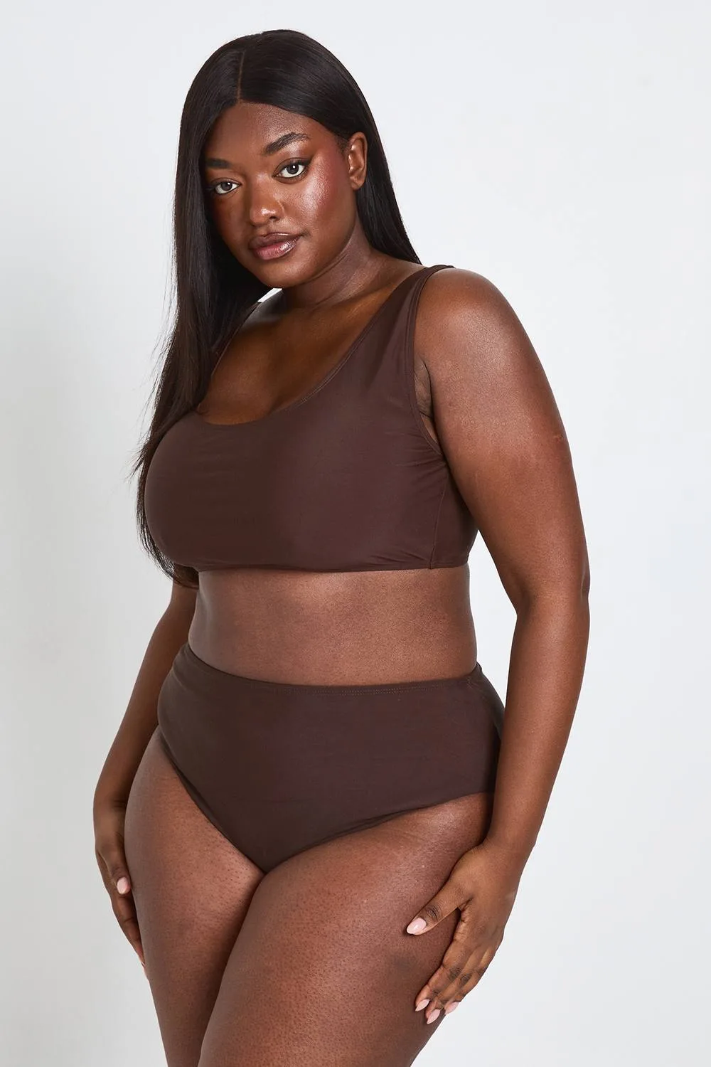 Essentials Scoop Bikini Top by boohoo