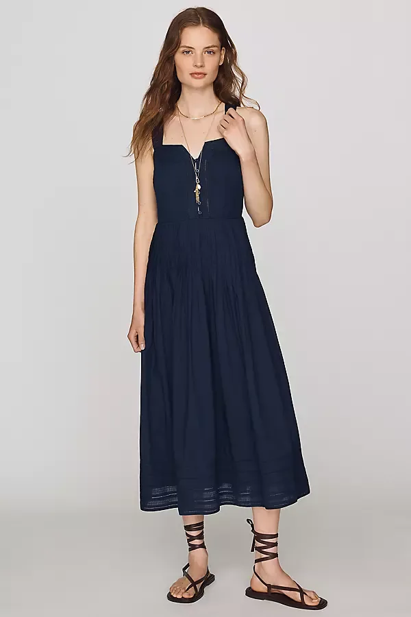 The Day Break 100% Cotton Midi Dress by The Great