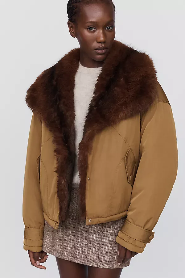 In Rotation Faux Fur Lined Jacket by BLANKNYC