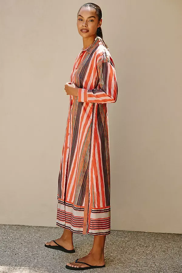 Jodhpur 100% Cotton Midi Dress by Ros Garden
