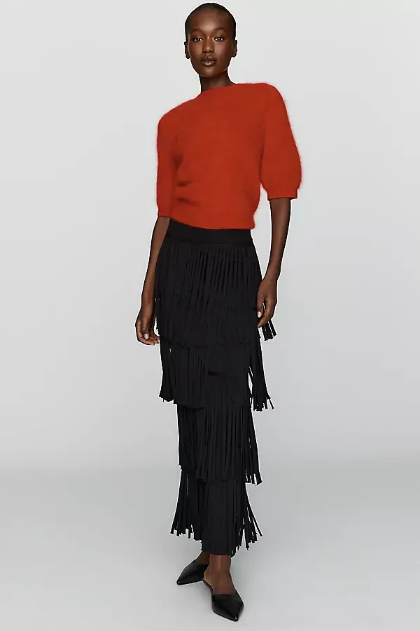 Za Za Knit Fringe Skirt by SIMONMILLER