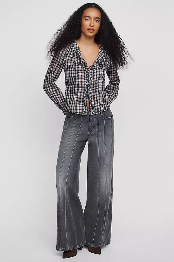 Drift Mid-Rise Flared Jeans by Pilcro